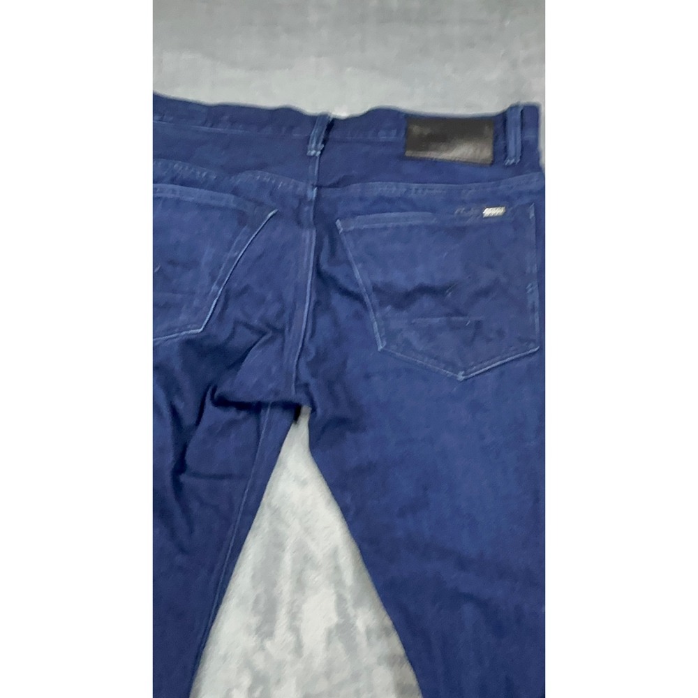 G-Star Raw 3301 Straight Leg Jeans Mens 34x32 Dark Indigo Blue Denim Button Fly - Picture 14 of 16